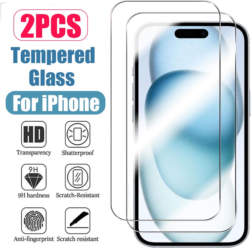 กระจกนิรภัยกันรอยหน้าจอ สําหรับ iPhone 14 13 15 12 11 Pro Max 13 12 Mini 15 14 Plus XR XS Max SE 2020