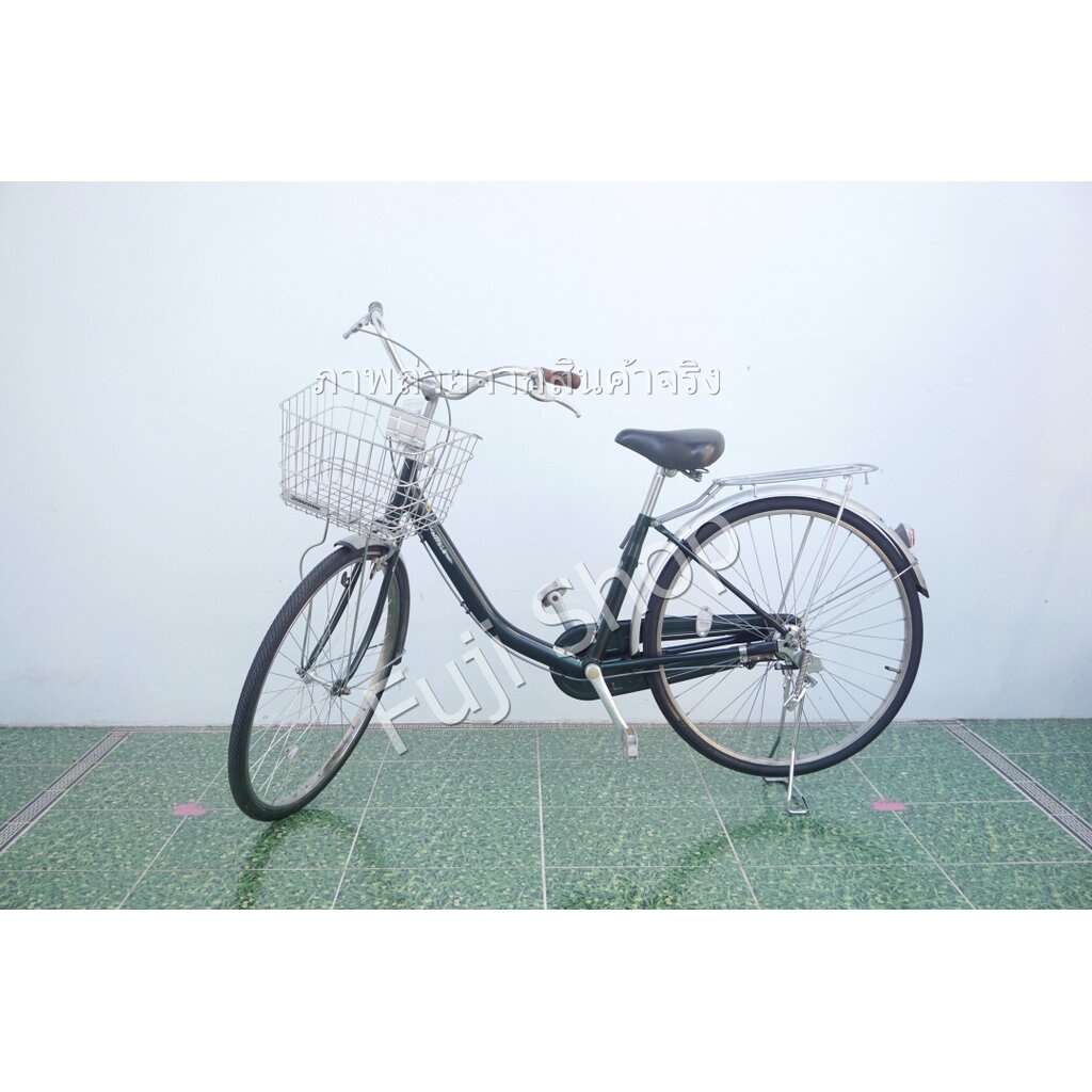 จักรยานแม่บ้านญี่ปุ่น - ล้อ 26 นิ้ว - ไม่มีเกียร์ - อลูมิเนียม - สีเขียว [จักรยานมือสอง]