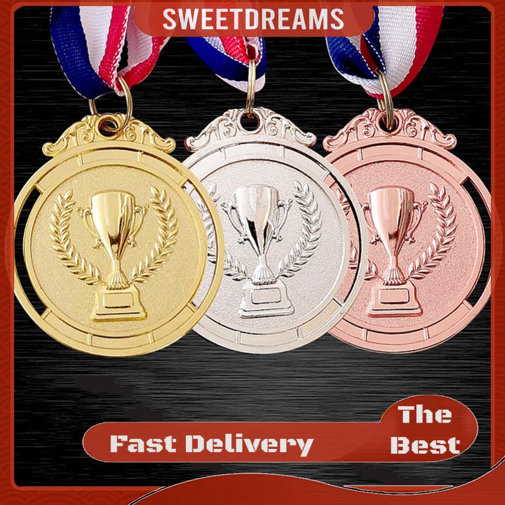 [Sweet] เหรียญรางวัล ทรงกลม สีทอง 2 นิ้ว 1st 2nd 3rd สําหรับเด็กนักเรียน เล่นกีฬา ประชุม