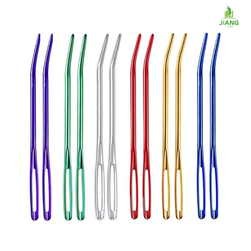 Jn ชุดเข็มเย็บผ้า ปลายโค้ง ขนาดใหญ่ สําหรับถักโครเชต์