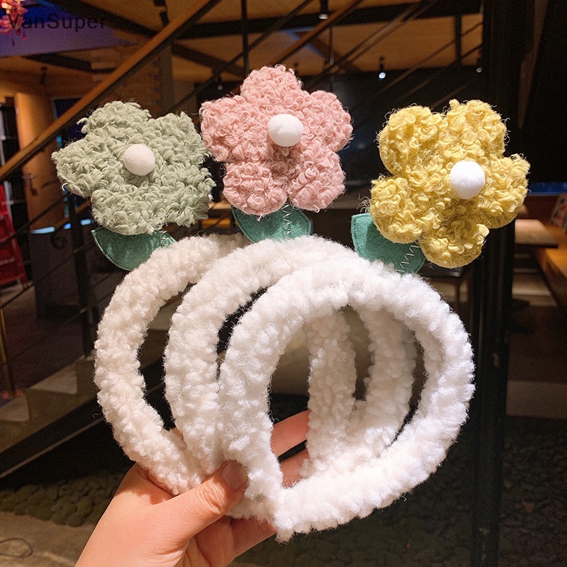 Vansuper ที่คาดผม ผ้ากํามะหยี่ขนนิ่ม ลายดอกไม้ สีแดง เครื่องประดับผม สําหรับเด็กผู้หญิง ปาร์ตี้วันเกิด ขายดี