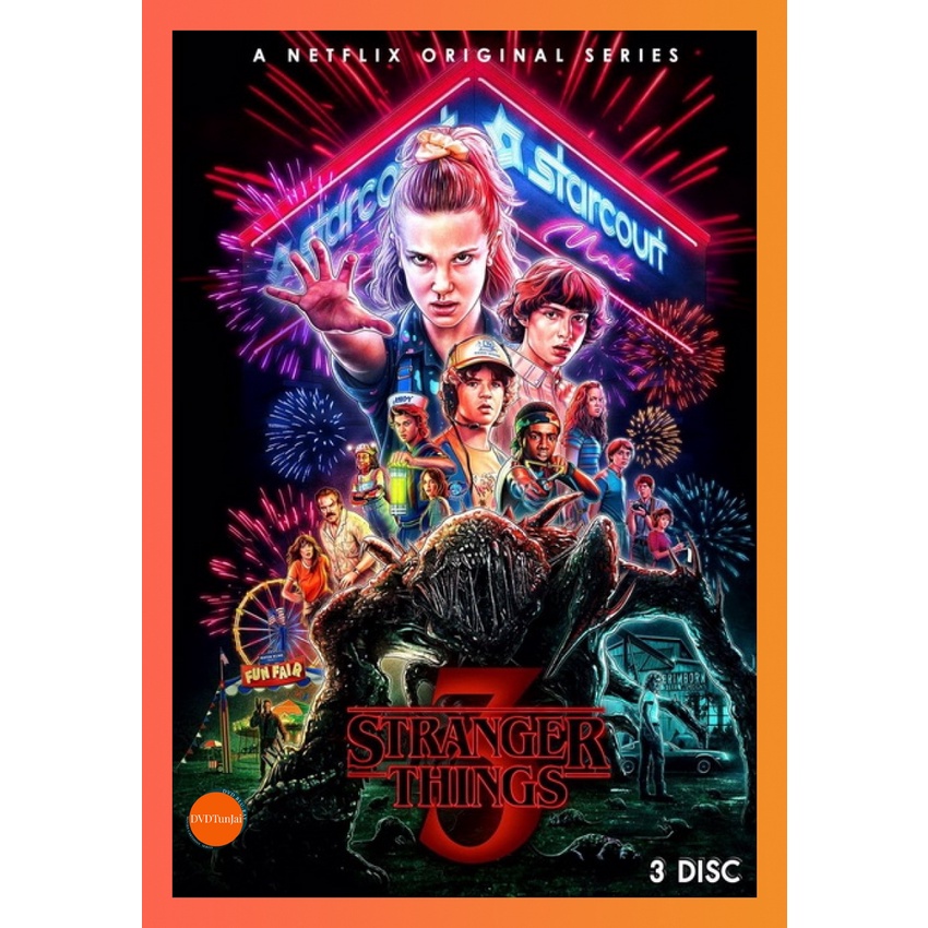 ใหม่ หนังแผ่น DVD Stranger Things Season 3 ( 8 ตอนจบ ) (เสียง ไทย/อังกฤษ ซับ ไทย/อังกฤษ) หนังใหม่ ดีวีดี TunJai