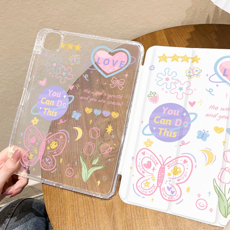 [iPad Air 4] เคสซิลิโคน ลายการ์ตูนกราฟฟิตี้เค้ก สําหรับ iPad gen9 gen8 gen7 10.2 Air4 Air5 gen 10 10.9 Pro11 2020 2021