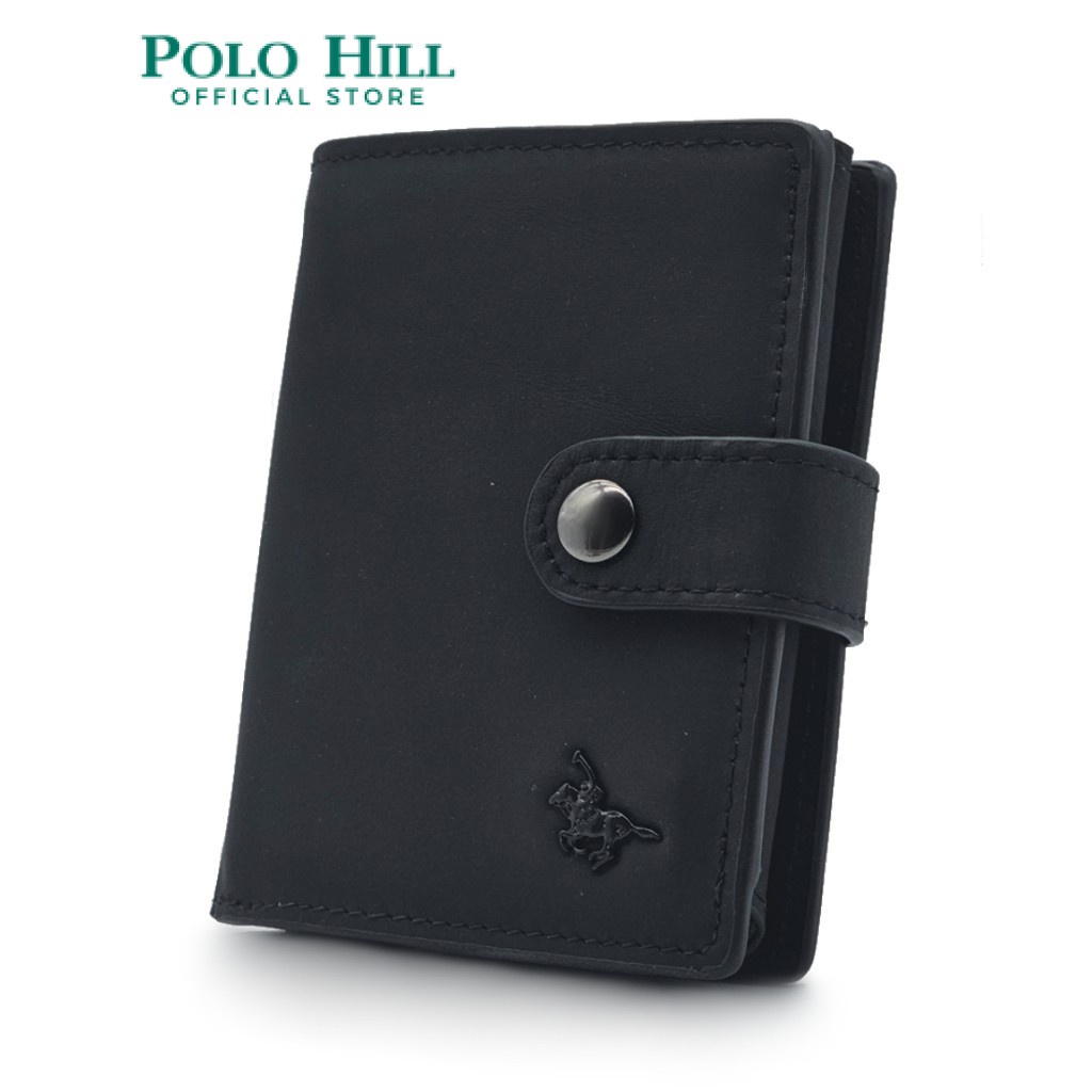 Polo HILL Mens Leather RFID Protected Smart Card Wallet C-PHW-6093