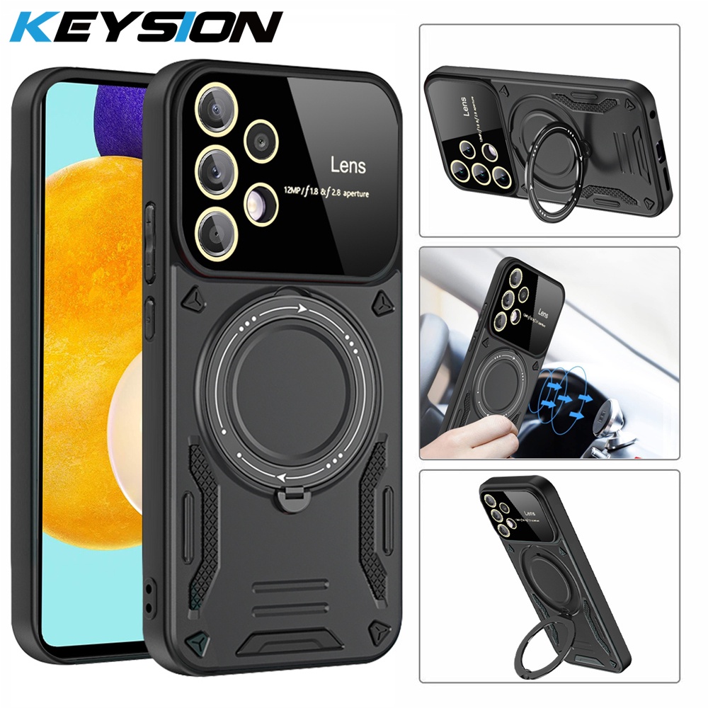 Keysion เคสโทรศัพท์มือถือ กันกระแทก พร้อมแหวนขาตั้งกล้อง สําหรับ Samsung A53 A33 5G A23 Galaxy A13 4G