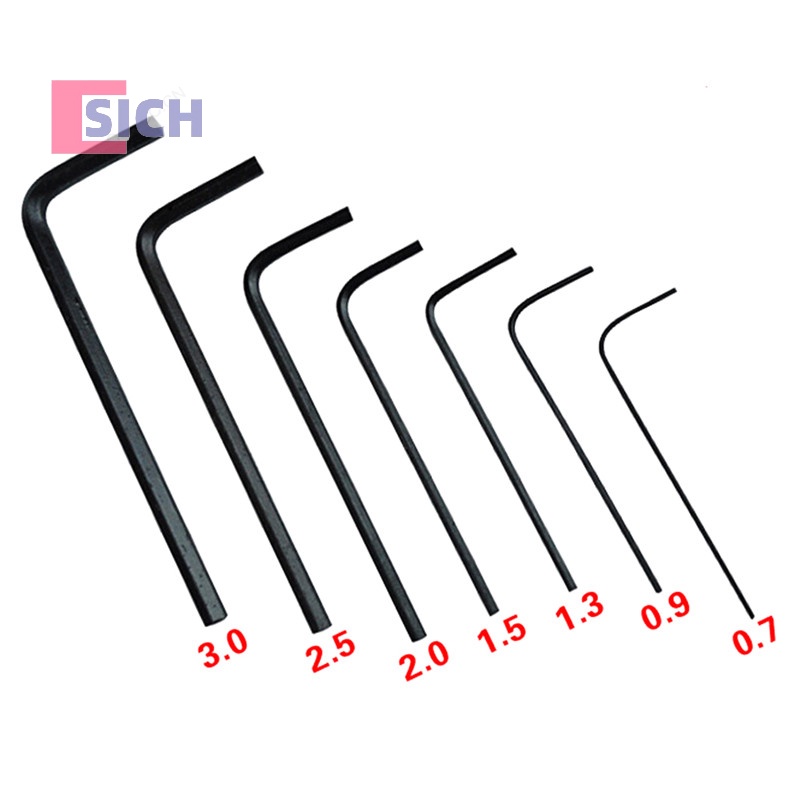 [Sich] 7 ชิ้น/ล็อต 0.7 มม.-3 มม.หกเหลี่ยม Hex Allen ชุดกุญแจประแจไขควงชุดเครื่องมือใหม่