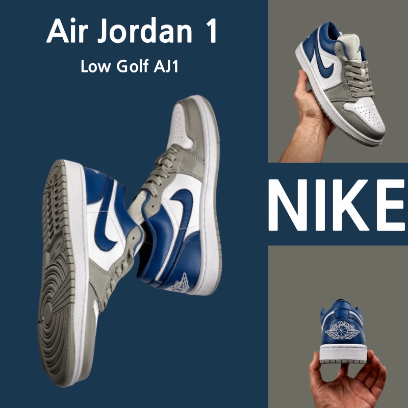 (แท้💯% )รองเท้าผ้าใบไนกี้ Nike Air Jordan 1 Low Golf AJ1 100% original sneakers shoes running shoes 