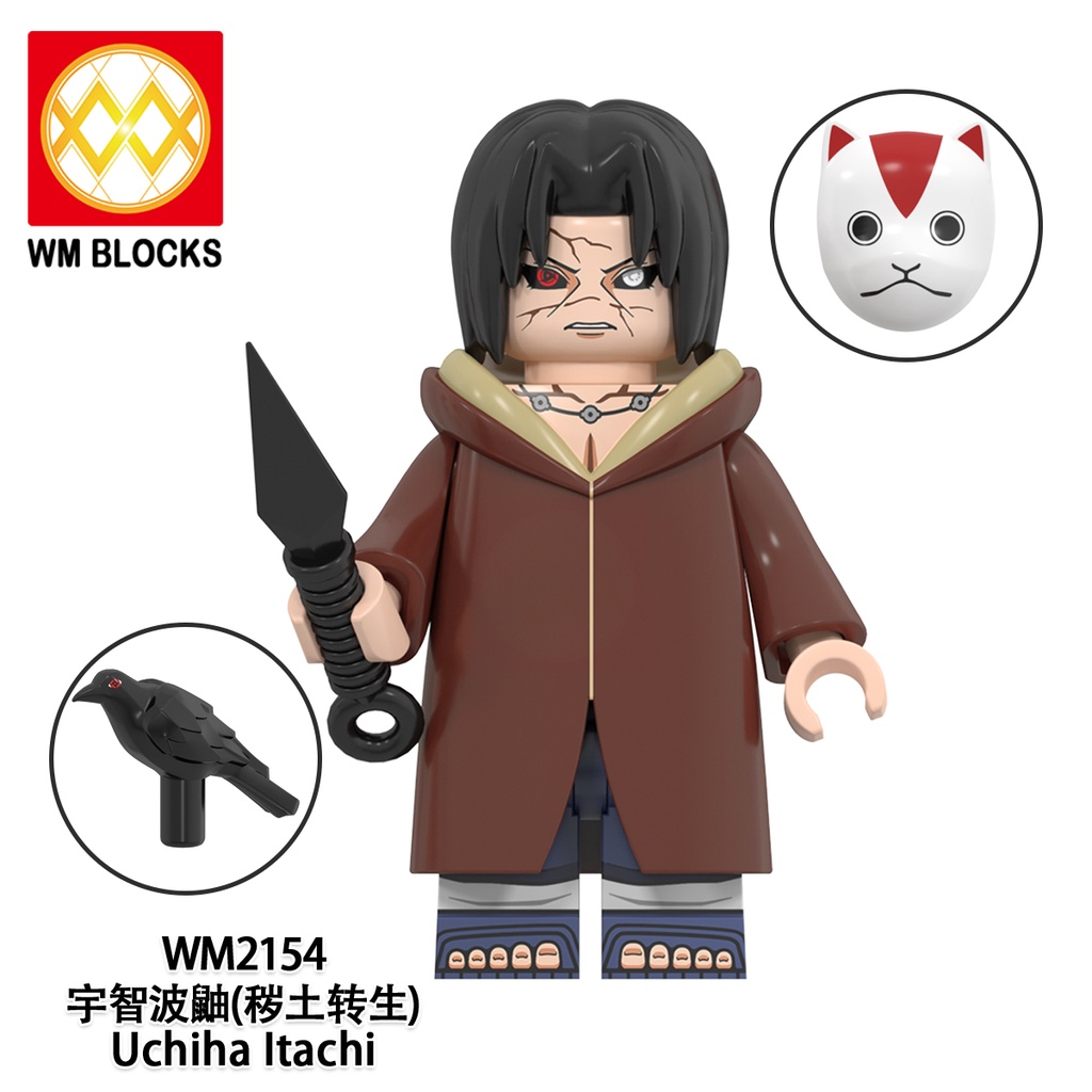 ของเล่นตัวต่อฟิกเกอร์ Akatsuki Naruto Blocks Pain Kaguya Kimimaro Uchiha Itachi ขนาดเล็ก - รูปที่ 6