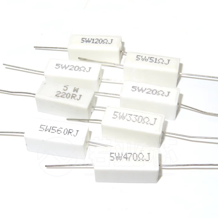 ตัวต้านทานเซรามิกซีเมนต์ 5W 10R 15 22 4 30 33 47 51 100 330 470 560 โอห์ม