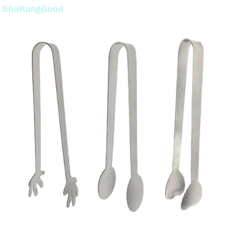 Skth แหนบคีบอาหาร สเตนเลส ขนาดเล็ก สําหรับคีบน้ําแข็ง ขนมหวาน เค้ก ตกแต่งขนมหวาน SKK