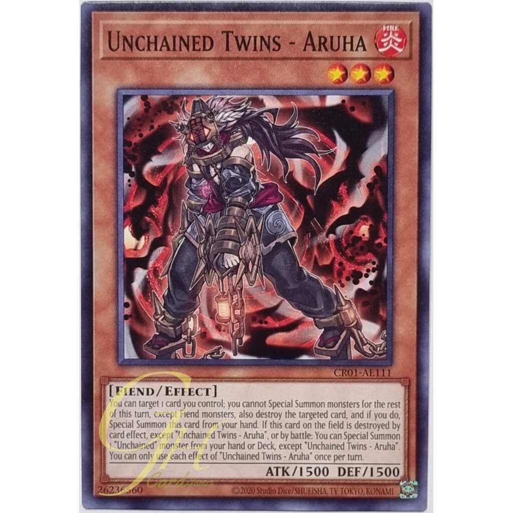Yugioh [CR01-AE111] Unchained Twins - Aruha (Common)