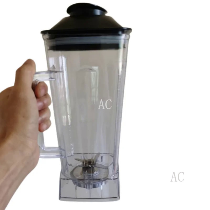 AC 2L Square Container Jar Jug Pitcher Cup bottom with serrated smoothies blades lid for commercial Blender spare parts