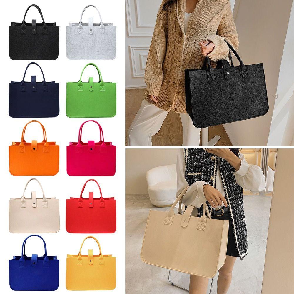 CORTINA กระเป๋าสะพายสักหลาด แบบพกพา ขนาดใหญ่ สำหรับเก็บของเล่นและ sundries ราคา ถูกที่สุด ดีลบีเคเค แกลเลอรีภาพที่ 4