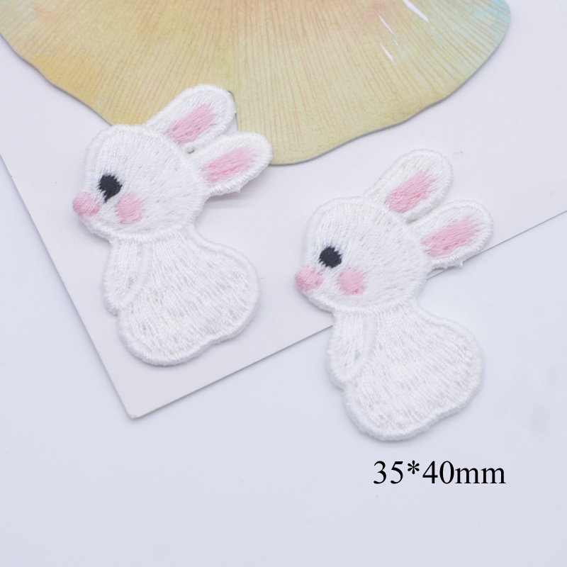 กิ๊บติดผม ผ้าวูล ลายการ์ตูนสัตว์ กระต่าย DIY อุปกรณ์เสริม สําหรับตกแต่งเสื้อผ้า หมวก รองเท้า 10 ชิ้น