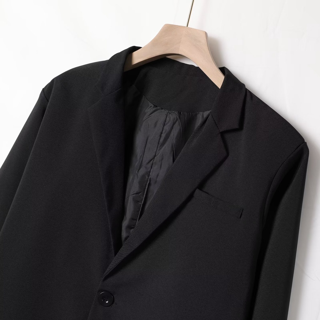 ห้องโดยสารแฟชั่นธุรกิจอย่างเป็นทางการคุณภาพสูงแต่งงานชุดสูทสีดําเสื้อเบลเซอร์สํานักงานสําหรับผู้ชาย4สี - รูปที่ 5