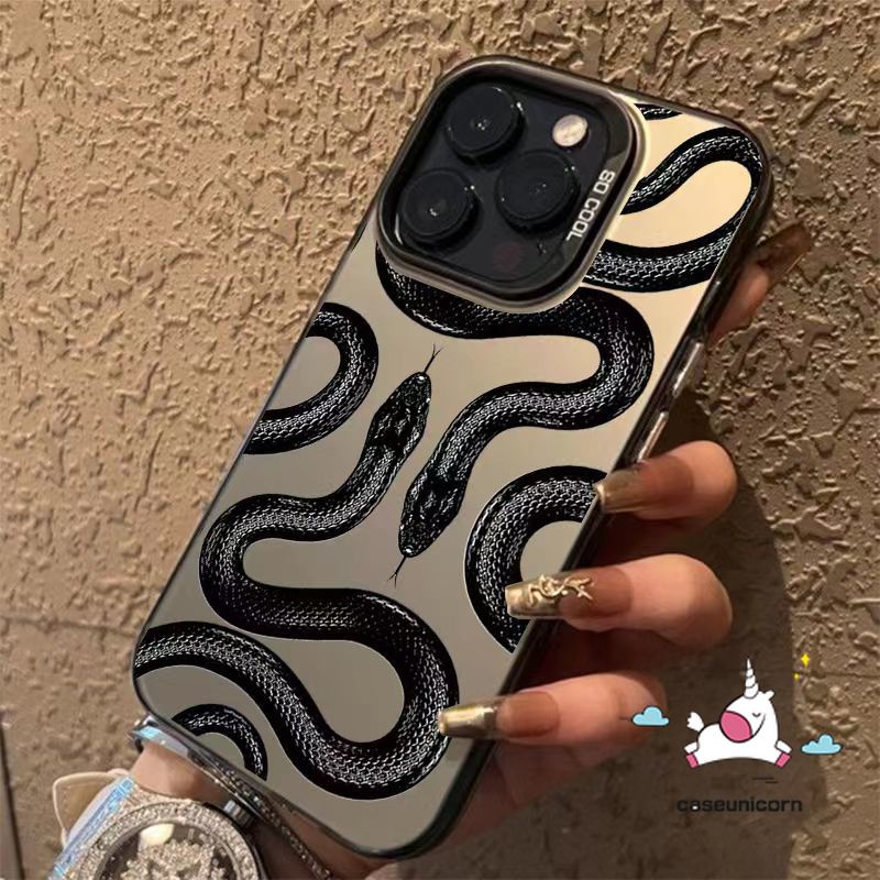 เคสโทรศัพท์มือถือ แบบนิ่ม ลายการ์ตูนงู และแมงมุม หรูหรา สําหรับ IPhone 7Plus 14 12 15 11 13 Pro Max XR 7 8 Plus X XS Max SE 2020