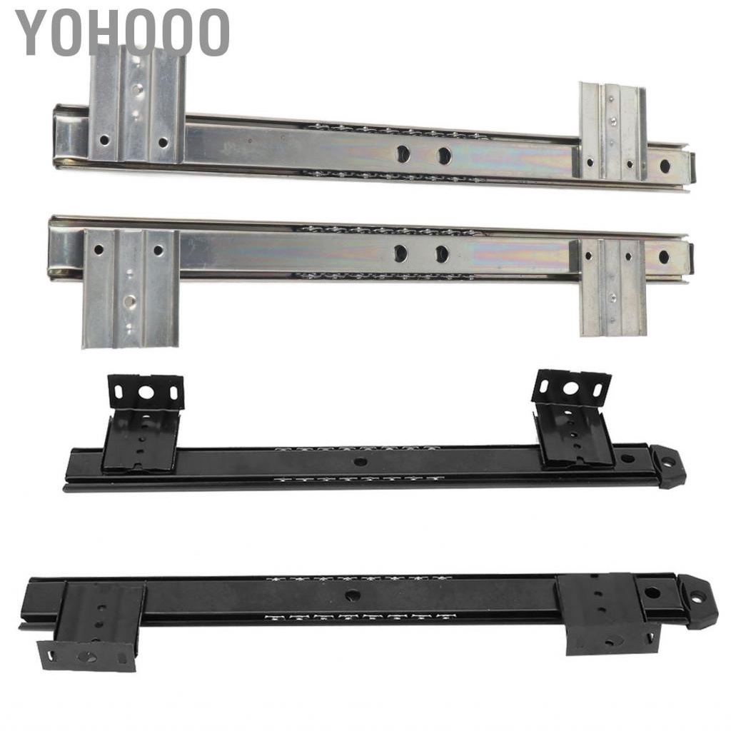 Yohooo 2Pc Cold Rolled Steel Keyboard Bracket Slide Rail for Computer Desk Drawer Orbit