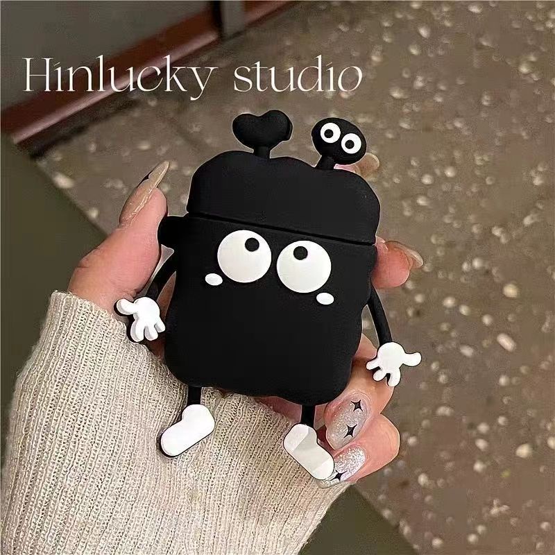 เคส Airpods case หูฟังเข้ากันได้กับ : gen4+gen3+gen5 ชุดซิลิโคนนุ่มลายการ์ตูนน่ารักพร้อมคาราไบเนอร์ นกโกรธ