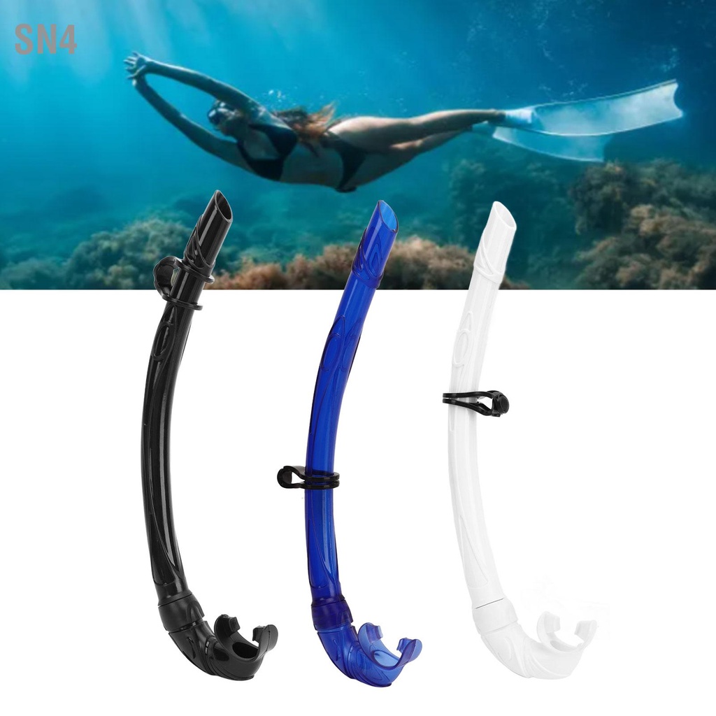 SN4 ท่อหายใจดำน้ำ PVC Easy Breath Snorkel ท่อดำน้ำตื้นพร้อมปากเป่าที่สะดวกสบายสำหรับการดำน้ำฟรี