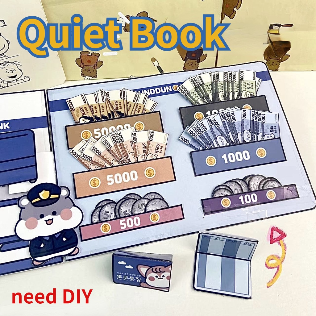 การ์ตูนธนาคาร หนังสือเงียบ คุกกี้บุฟเฟ่ต์ บ้านตุ๊กตา กระดาษ ปิกาจู เคอร์บี้ แต่งตัว สติกเกอร์หนูแฮมสเตอร์ กล้วย นม มินิ บ้านตุ๊กตา สําหรับเด็ก ของเล่นปริศนา