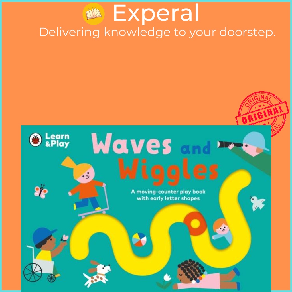 Waves and Wiggles - หนังสือเล่นเคาน์เตอร์รูปทรงตัวอักษรต้น โดย Ekatrina Trukhan (ฉบับสหราชอาณาจักร, 