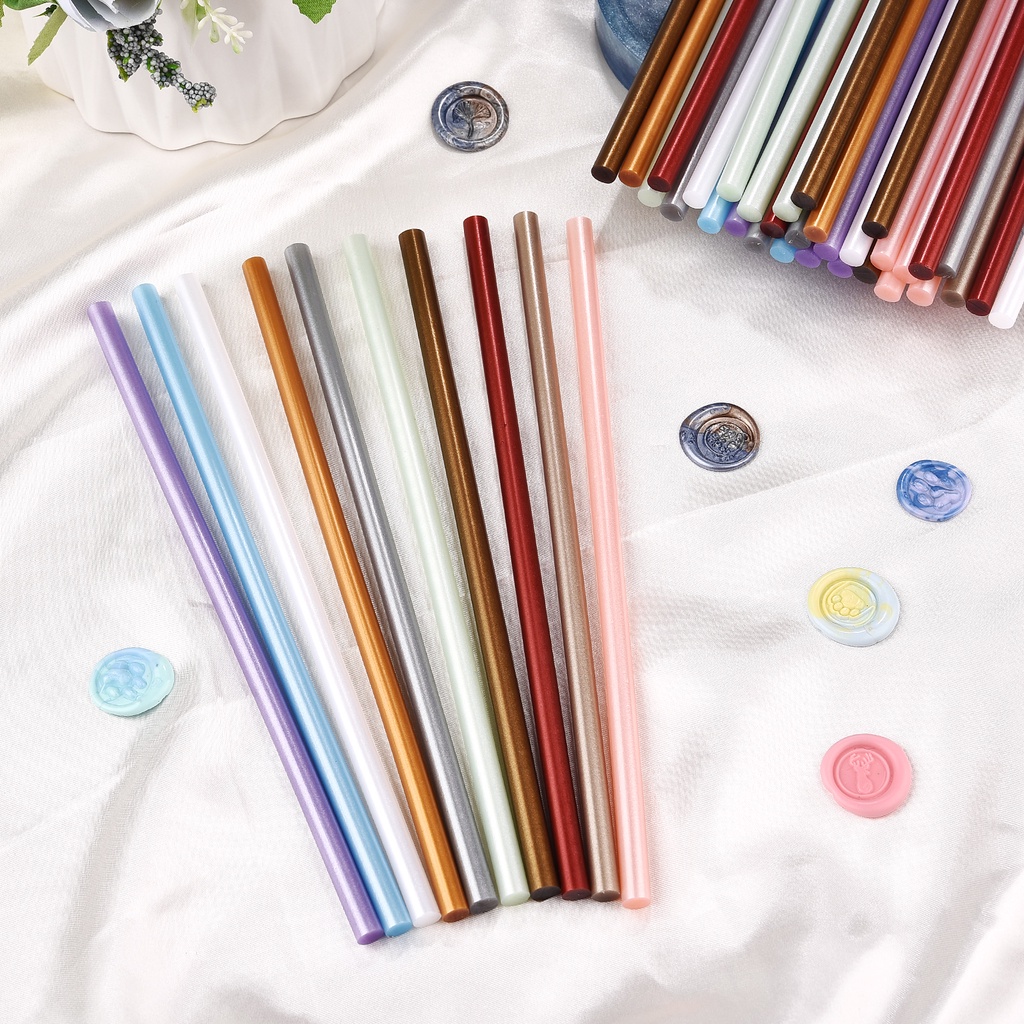 5 ชิ้นสติ๊กเกอร์กาวร้อนละลาย DIY ขี้ผึ้งปิดผนึกสติ๊กเกอร์กาวร้อนละลายปืนขี้ผึ้งปิดผนึกงานแต่งงานเชิญตกแต่ง - รูปที่ 4