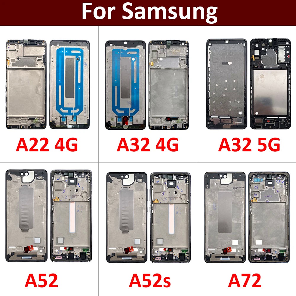 กรอบกลาง ด้านหลัง หน้าจอ LCD แบบเปลี่ยน สําหรับ Samsung A22 A32 A52 A52s A72 4G 5G