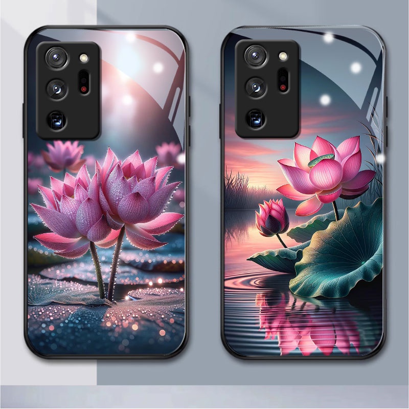 สีชมพู lotusZZDIY แก้วกรณีเข้ากันได้กับ samsungnote9 8 20 10 j7 f62 f23 f12 f02s a8 + m04 02 01s a9 