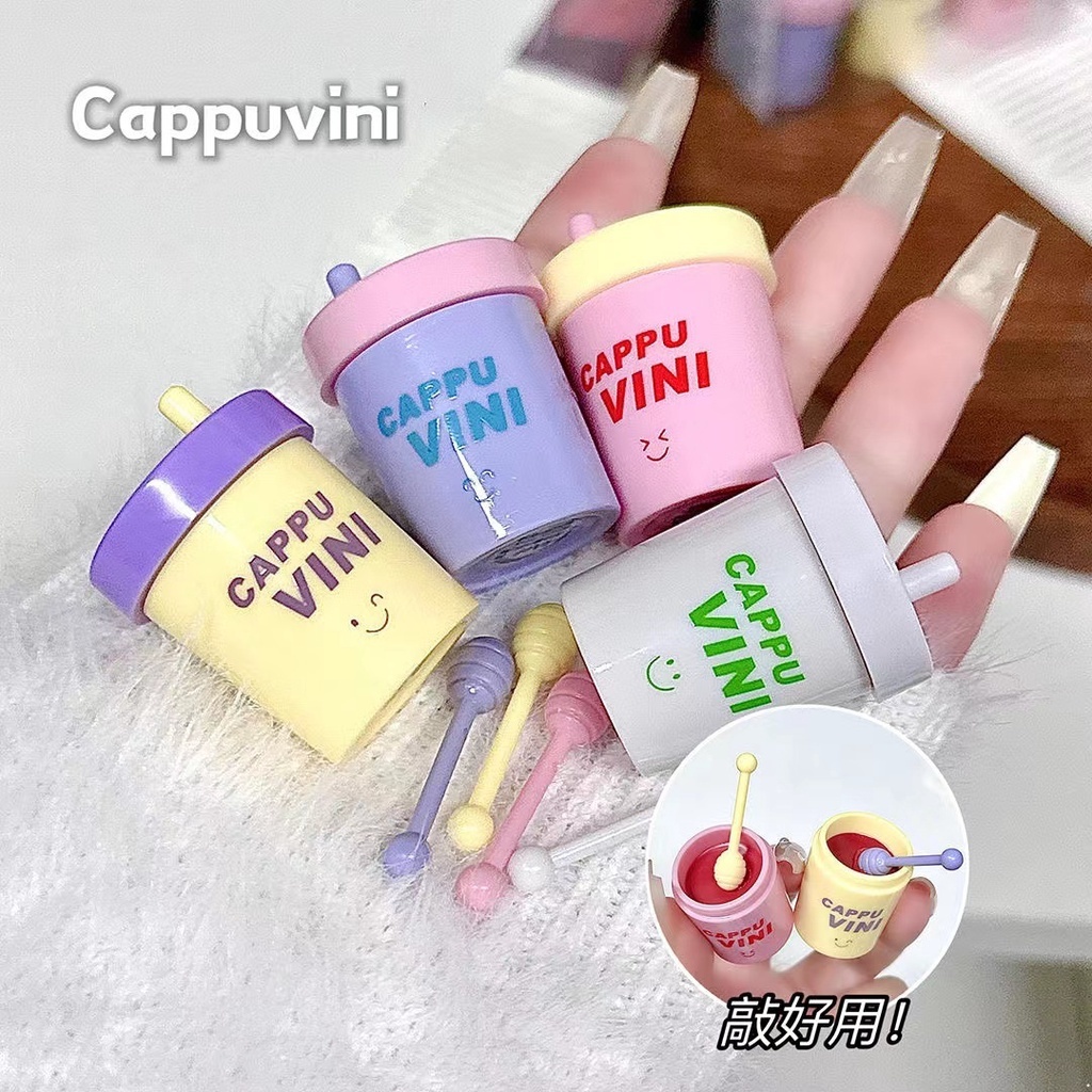 Cappuvini ลิปกลอส ลิปบาล์ม ธรรมชาติ และถาด ติดทนนาน กันน้ํา