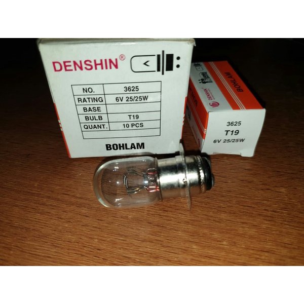 หลอดไฟหน้า 6V-25W V75 V80 FR80 C70 C700 Denshin