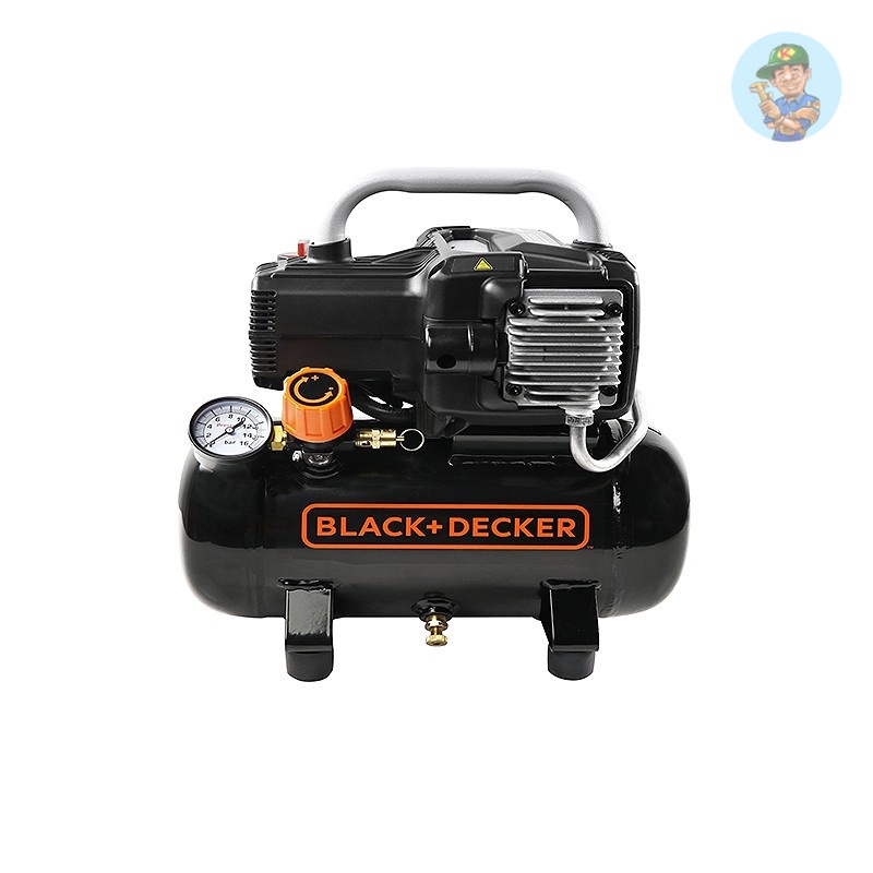 👨‍🔧 BLACK&DECKER BD195/6-NK ปั๊มลม Oil free 1.5HP ถัง 6 ลิตร