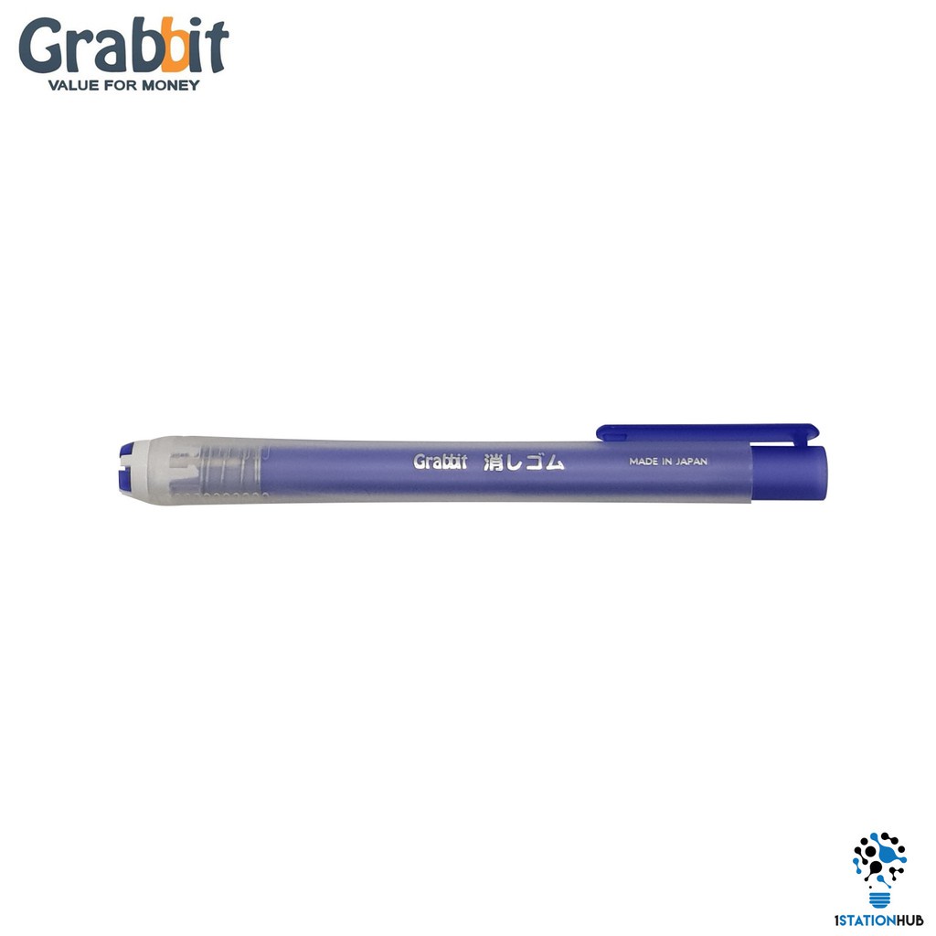 Grabbit Keshigomu Knock Eraser Pen Blue Barrel Home Office เครื่องเขียนโรงเรียน