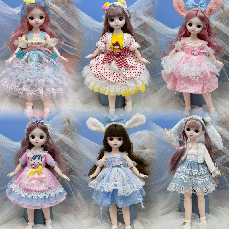 ใหม่ ตุ๊กตา Bjd 1/6 3D 22 ข้อต่อ สีน้ําตาล 30 ซม. พร้อมเสื้อผ้า DIY ของเล่นสําหรับเด็ก