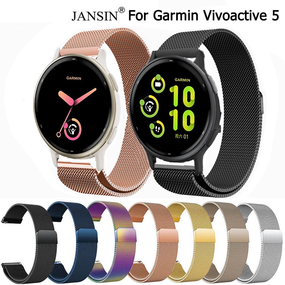 สาย Garmin Vivoactive 5 สายนาฬิกาข้อมือ สเตนเลส สำหรับ garmin vivoactive5 นาฬิกาอัฉริยะ