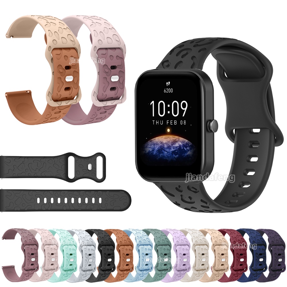 สายรัดข้อมือกันน้ําสายรัดซิลิโคนอ่อนนุ่มสําหรับ Huami Amazfit Bip 3 Pro Bip 6 5 GTS 4 Mini
