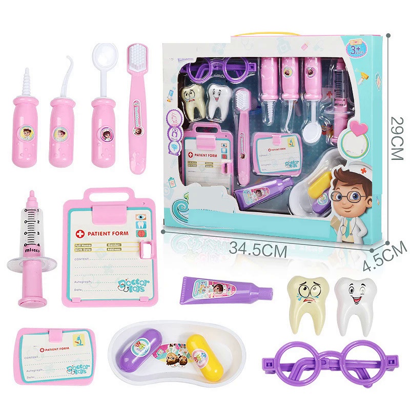 Kids Doctor Set Dentist Play House Game Toy Girls Role-playing Games Hospital Pretend Play Medical K