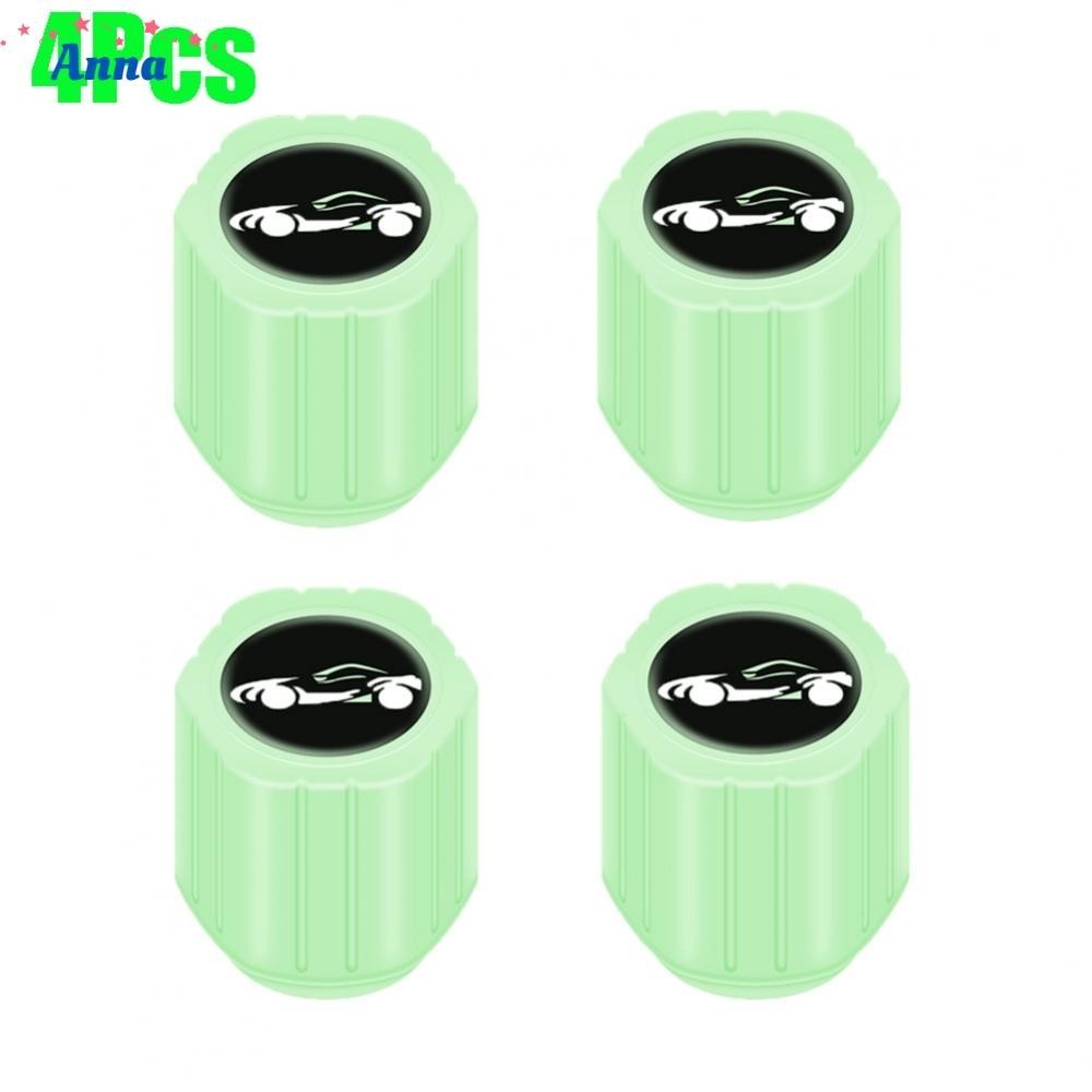 【Anna】Cooler Bicycles Car Fluorescent Green Luminous Motorcycles Rubber Stem
