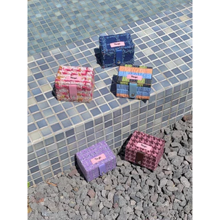 Tagi. Jewelry Storage Box Double Layer กล่องเก็บของ กล่องของขวัญ ของขวัญวันเกิด ถักผลไม้ลายจุด