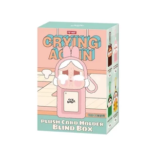 ของแท้ POPMART POPMART CRYBABY Tears Factory Series Plush Card Holder Mystery Box อินเทรนด์ร้องไห้ Baby Merchandise จี้ของขวัญ