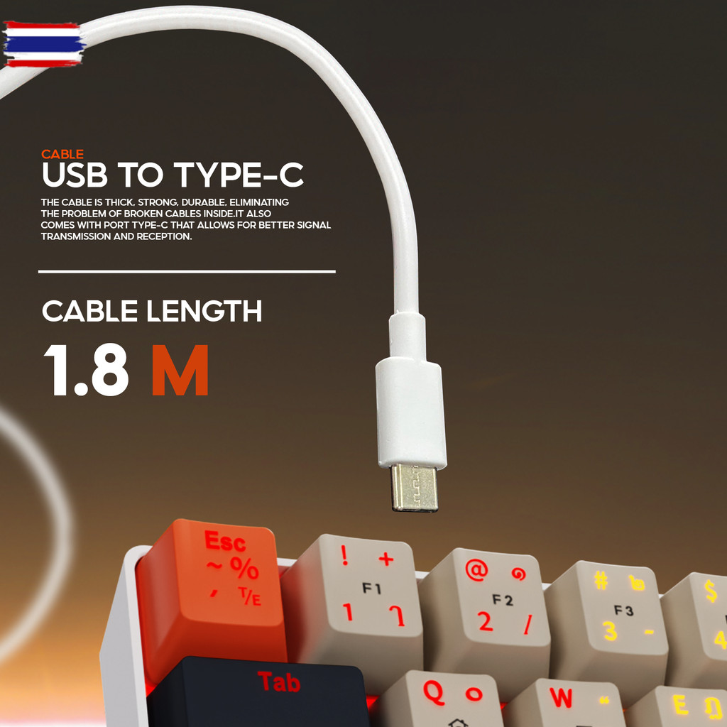 Neolution E-Sport Gaming Keyboard PATHEON คีย์อร์ดเกมมิ่ง แมคคานิคอลคีย์อร์ด PBT Double shot