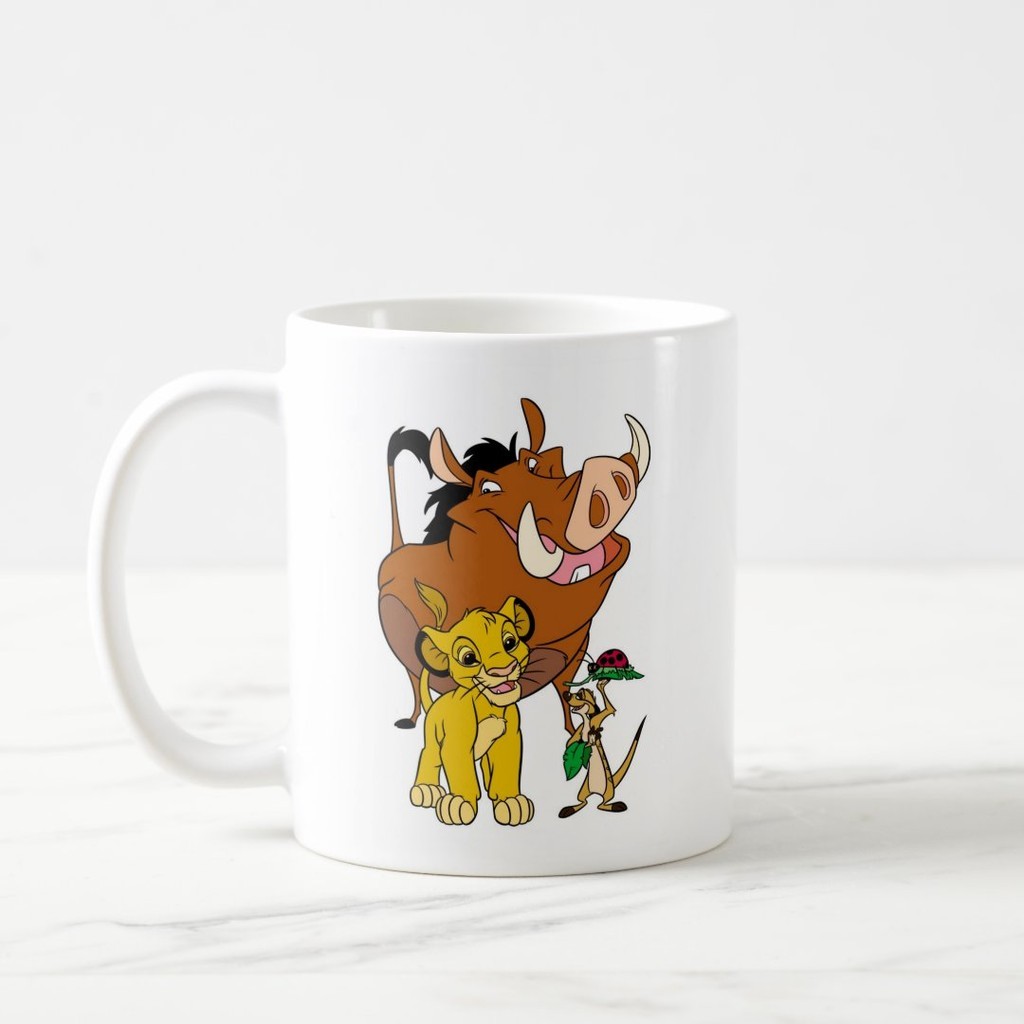 แก้วที่กําหนดเอง Simba & Friends พร้อมแก้วกาแฟ Ladybug Disney Lion King แก้วเซรามิค Jinemo 169 2701