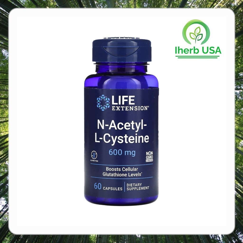 พร้อมส่ง Life Extension, N-Acetyl-L-Cysteine, 600 mg, 60 Capsules