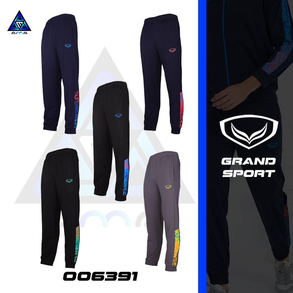 ลดแล้วลดอีก30% TEXT GRAND SPORT 006391 กางเกงวอร์มพิมพ์ขา รหัส 006391 ขาจั้มมีซิป แท้100%