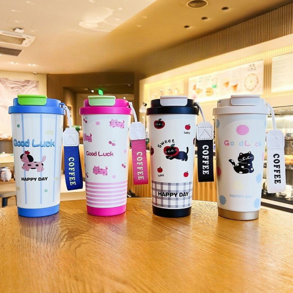 Xiaoju แก้วเซรามิก สแตนเลส 316 แก้วกาแฟ เก็บได้ทั้งร้อนและเย็น ขนาด 550ml มีหลอดกรองชาให้ในตัว - รูปที่ 2