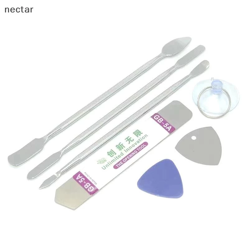 Tar 7pcs โลหะ Spudger ชุด Universal โทรศัพท์มือถือซ่อมเครื่องมือเปิดโทรศัพท์มือถือถอด Crowbar เหล็ก Pry โทรศัพท์มือชุดเครื่องมือ N