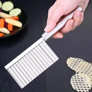 UTENSILS มีดหั่นผักผลไม้เครื่องสไลด์แผ่นมันสำปะหลังสแตนเลส,มีดเครื่องหั่นหยักสำหรับหั่นเครื่องตัดมันฝรั่งเครื่องมือทำเฟร
