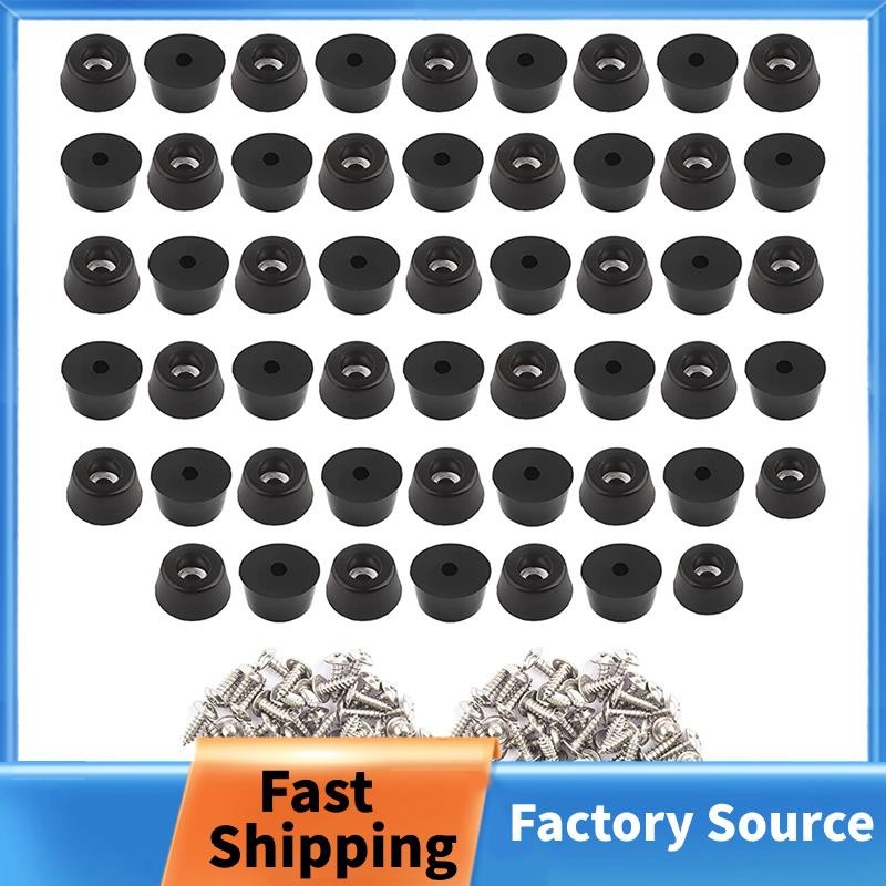 52PCS สําหรับเขียง (0.31x0.59Inch) Anti Scratch ยางเขียงฟุตสําหรับเก้าอี้และเฟอร์นิเจอร์อื่นๆ