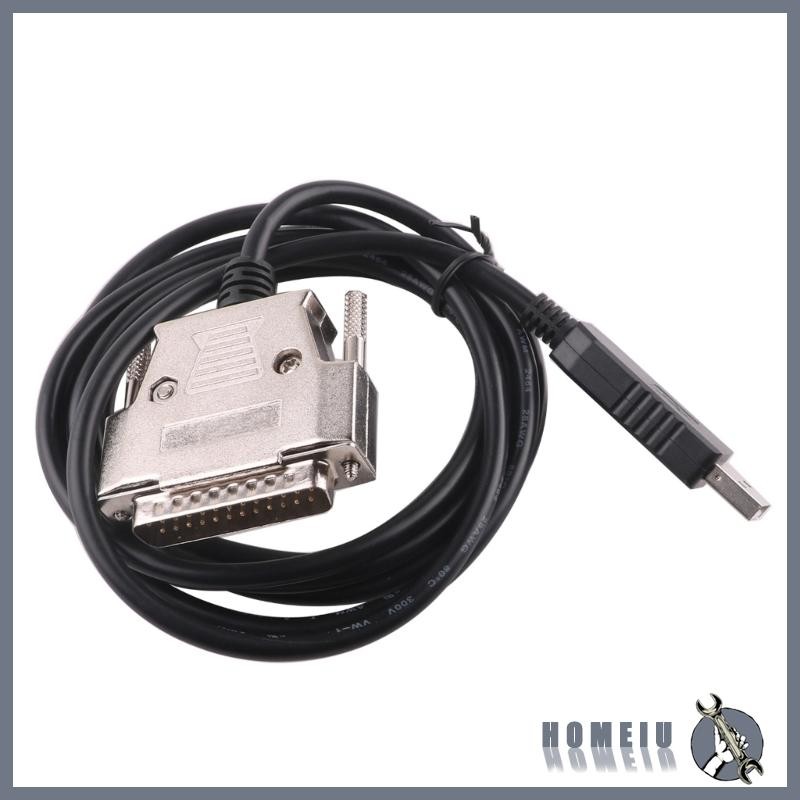 Homeiu USB To DB25 RS232 สายเชื่อมต่ออนุกรม USB-DB25-MALE สายไฟสําหรับเครื่องพิมพ์เก่า