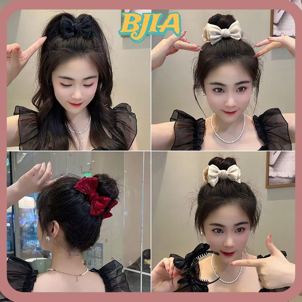 บีเจ ที่หนีบผม,เครื่องประดับผม โบว์คว้าคลิป,หัวหลังที่สง่างามสไตล์อภิบาลกิ๊บผู้หญิงสาว