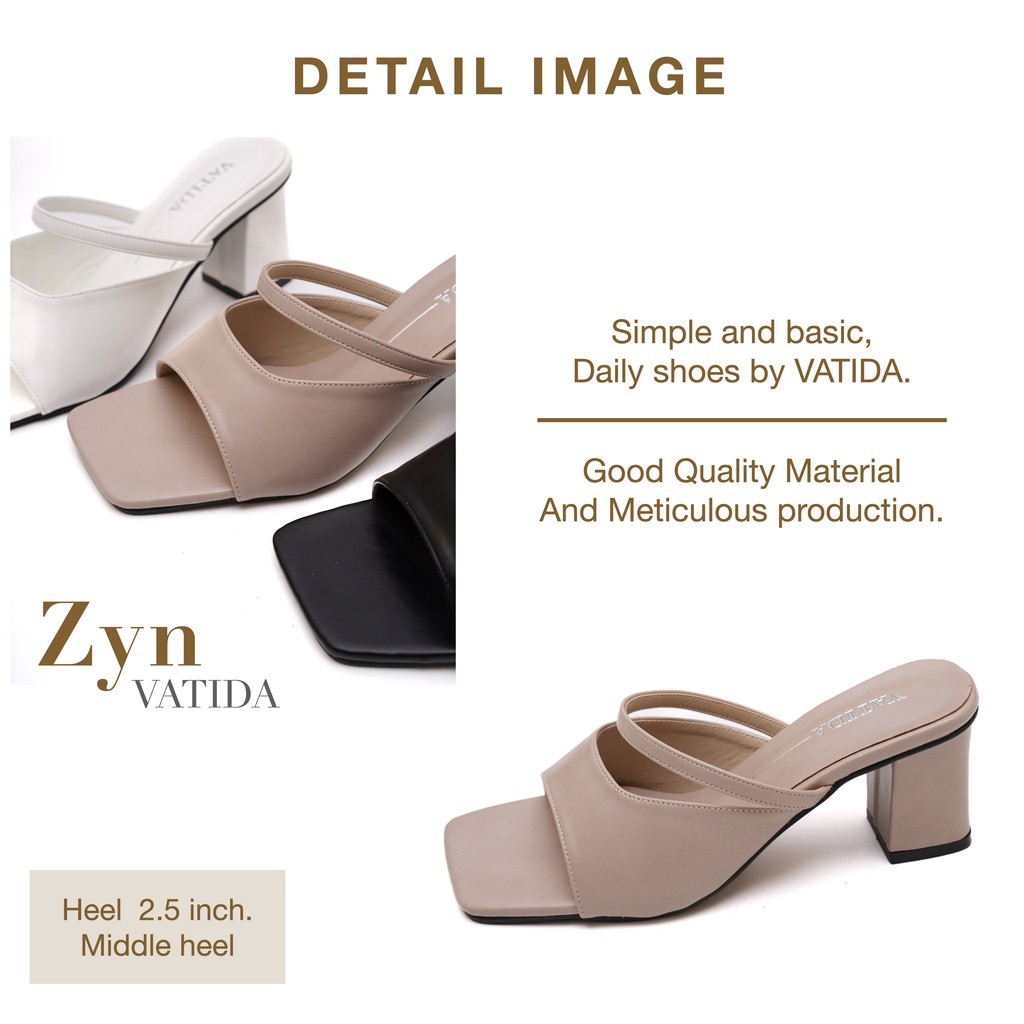 ( 🇹🇭 In stock 🔥) รองเท้าส้นสูง สไตล์เกาหลี สไตล์มินิมอล รุ่น Zyn(VTD-049)